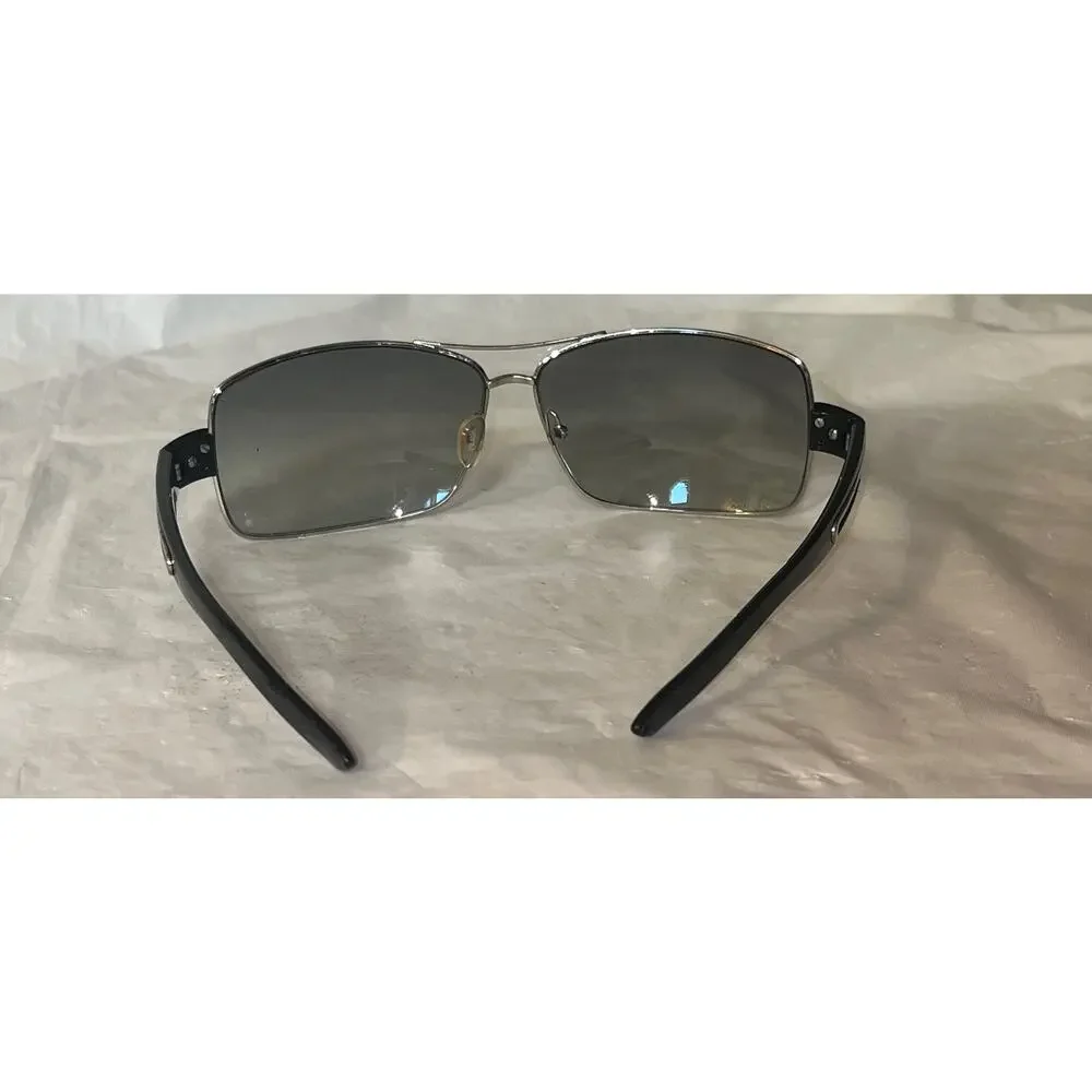 Authentic Prada SPR 54I 1BC-3M1 Sunglasses 64□12 Black Silver Read Wear